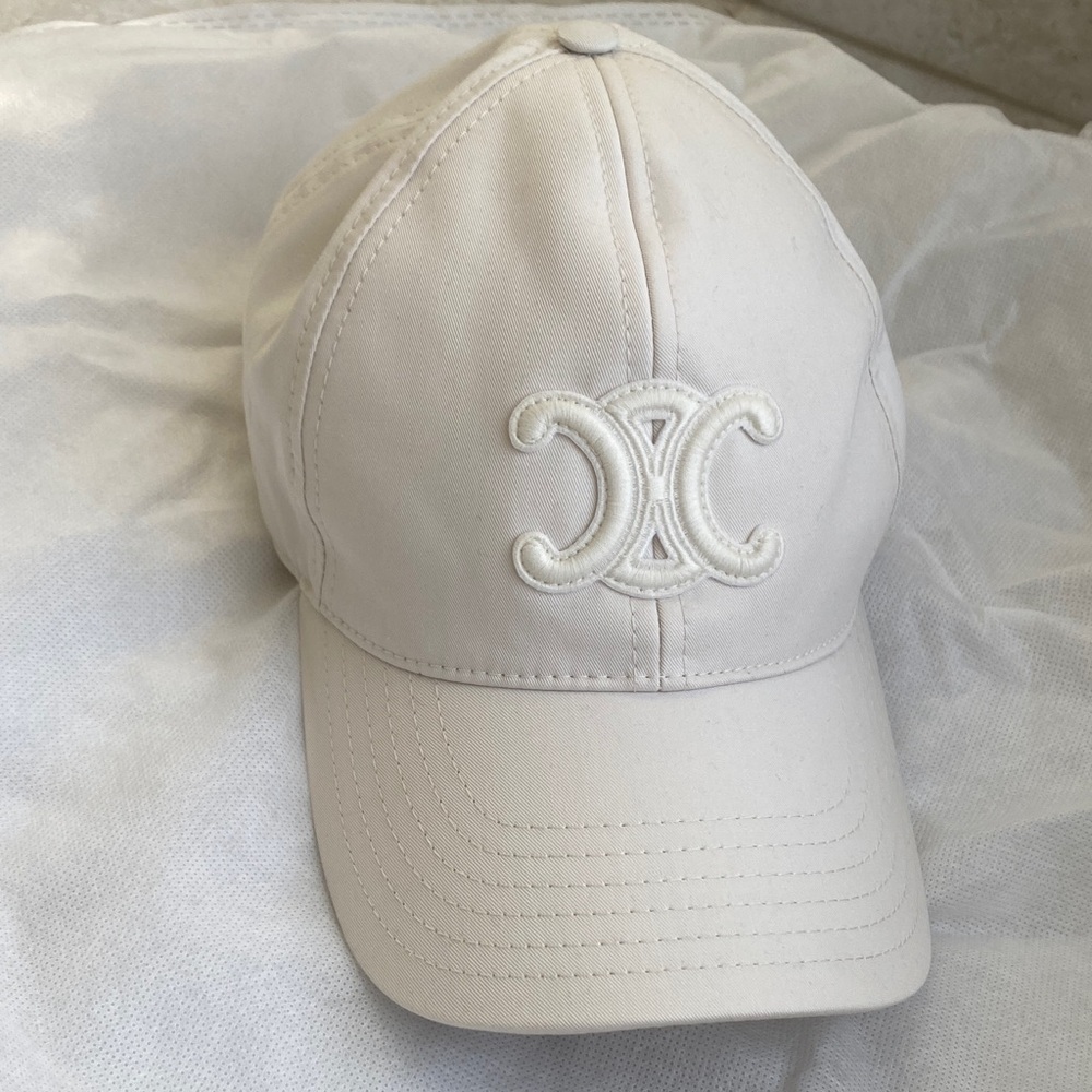 Celine Cream Logo Cap